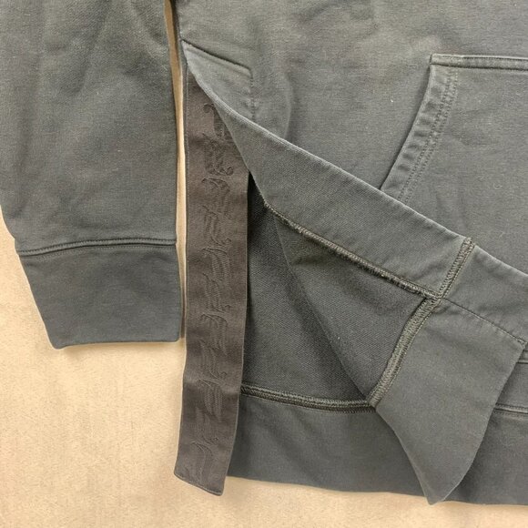 Fabletics Mens Sweater Large Black Hoodie Long Sleeve Split Hem Athletic Workout - Picture 2 of 7